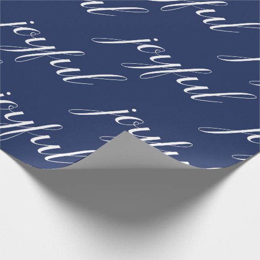 Matig kerstmooi blauw cadeaupapier (Hoek)