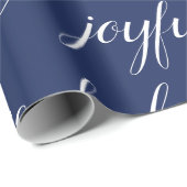 Matig kerstmooi blauw cadeaupapier (Rol Hoek)