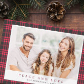 Matig kerstroze zwart speldenpatroon feestdagenkaart