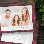 Matig kerstroze zwart speldenpatroon feestdagenkaart