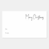 Matig kerstscript groot rechthoekig cadeaulabel rechthoekige sticker (Voorkant)