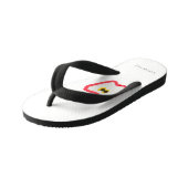 Matig Kinder met de hand getrokken appelfruit rood Teenslippers (Schuin)