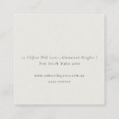 Matig Kinder met de hand getrokken appelfruit rood Vierkante Visitekaartje (Achterkant)