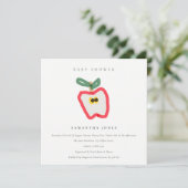 Matig Kinder met de hand getrokken Baby shower van Kaart (Staand voorkant)