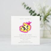 Matig Kinder met de hand uitgereikt Baby shower va Kaart (Staand voorkant)