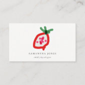 Matig Kinder met hand getrokken draak Rood Groen Visitekaartje (Voorkant)