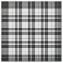 Matig klassiek tartan, zwart wit
