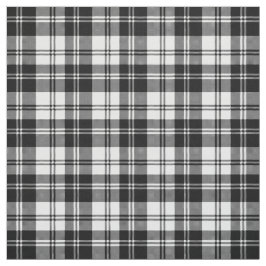 Matig klassiek tartan, zwart wit stof