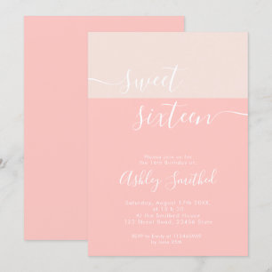 Matig kleurenblok zwart roze geometrisch zoet 16 kaart