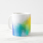 Matig kleurrijk Abstract Roze Blauw Paars Koffiemok (Voorkant links)