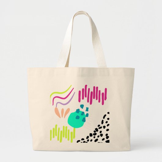 Matig kleurrijk grote tote bag (Voorkant)