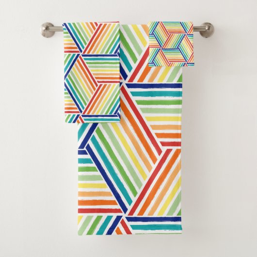 Matig kleurrijk regenboogbeschermdoppervlak bad handdoek (Insitu)