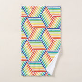 Matig kleurrijk regenboogbeschermdoppervlak bad handdoek (Handdoek)