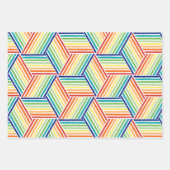 Matig kleurrijk regenboogpatroon inpakpapier vel (Voorkant)