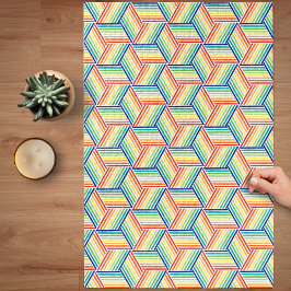 Matig kleurrijk regenboogpatroon moeilijk legpuzzel