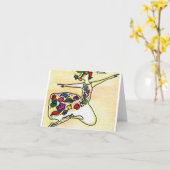 Matig kleurrijk waterverf, bloemjurk, Kaarten (Gele Bloem)