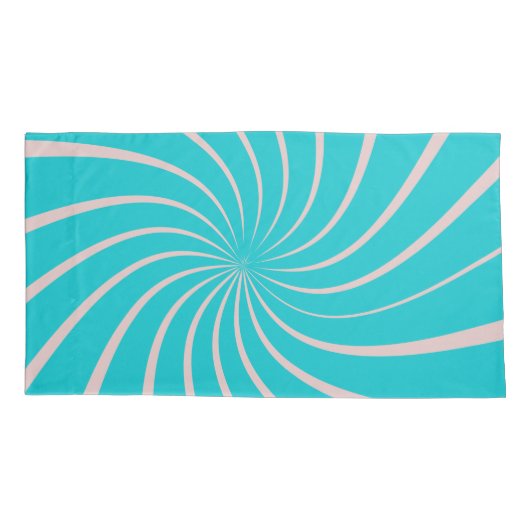 Matig, kleurrijke geometrische blauwe roze chic kussensloop (Achterkant)