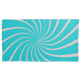 Matig, kleurrijke geometrische blauwe roze chic kussensloop