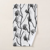 Matig klimmen Vine Black White Grey Painterly Bad Handdoek (Handdoek)