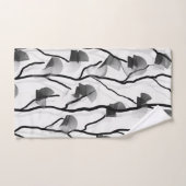 Matig klimmen Vine Black White Grey Painterly Bad Handdoek (Handdoek)