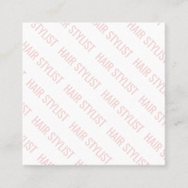 Matig kniproze herhalend tekstpatroonhaar vierkante visitekaartje