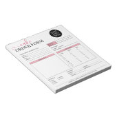 Matig koekje en cupcake bakkerij Blush roze bestel Notitieblok (Schuin)