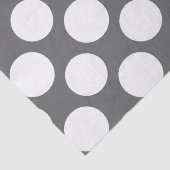 Matig Koolsteengrijze witte poka Ploots Patroon Tissuepapier (Detail)