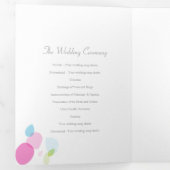 Matig koraal rood confetti bloembladen Weddenschap Drieluik Programma (Binnenzijde eerst)