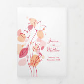 Matig koraal rood confetti bloembladen Weddenschap Drieluik Programma (Cover)