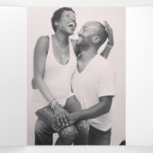 Matig koraal rood confetti bloembladen Weddenschap Drieluik Programma (Binnenkant midden)