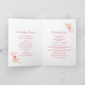 Matig koraal rood confetti bloembladen Weddenschap Programma (Binnen)