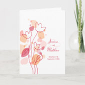 Matig koraal rood confetti bloembladen Weddenschap Programma (Voorkant)