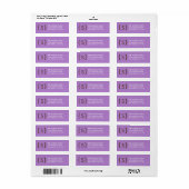 Matig krullend monogram retouradres etiket (Full Sheet)