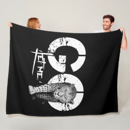 Matig LAAT ME Lopen zwarte vloerbedekking Fleece Deken