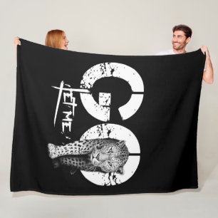 Matig LAAT ME Lopen zwarte vloerbedekking Fleece Deken