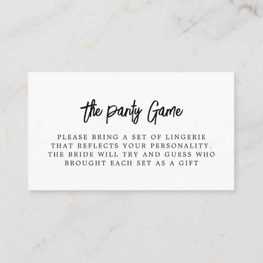 Matig lampformaat voor lingerie informatiekaartje (Achterkant)