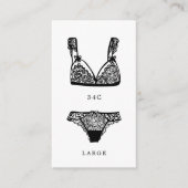 Matig lampformaat voor lingerie informatiekaartje (Voorkant)