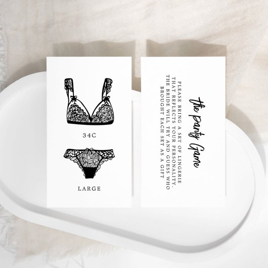 Matig lampformaat voor lingerie informatiekaartje