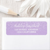 Matig lavender glitter ombre paars Sweet 16 Etiket (Insitu)