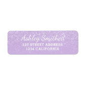 Matig lavender glitter ombre paars Sweet 16 Etiket (Voorkant)