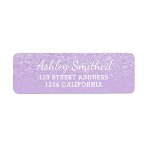 Matig lavender glitter ombre paars Sweet 16 Etiket