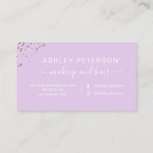 Matig lavender roos goud confetti makeup haar visitekaartje (Achterkant)