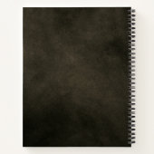 Matig leder in nood, geborsteld goudmonogram notitieboek (Achterkant)