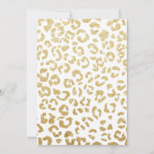 Matig leopard-patroon voor goudglitter Sweet 16 Kaart (Achterkant)