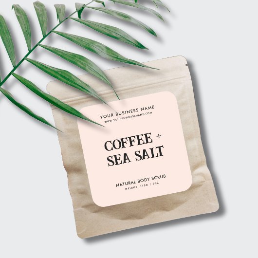 Matig lichaam schrobt elegant zwart-roze etiket