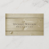 Matig licht bruine houten planken Houtkorrel Visitekaartje (Voorkant)