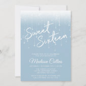 Matig licht Dusty Blue Sweet 16 Kaart (Voorkant)