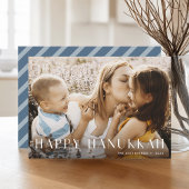 Matig licht | Elegant Single Photo Hanukkah Feestdagenkaart