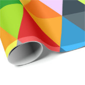 Matig licht kleurig driehoekspatroon cadeaupapier (Rol Hoek)