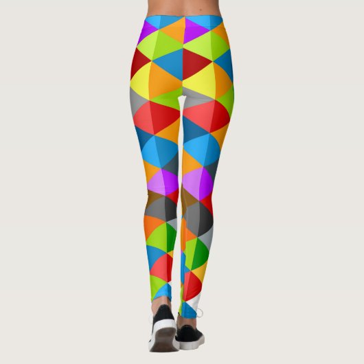 Matig licht kleurig driehoekspatroon leggings (Achterkant)